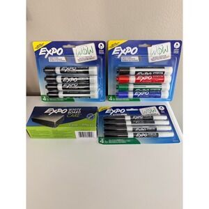 Expo Dry Erase Marker Eraser Bundle Multi Chisel Fine Tip NWT